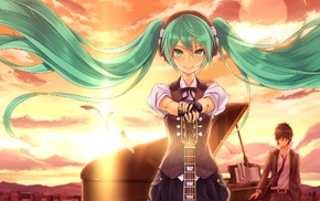 Hatsune Miku, Vocaloid, anime, anime girls, twintails