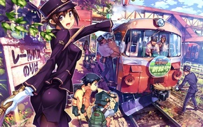 railway, Rail Wars, anime, original characters, train