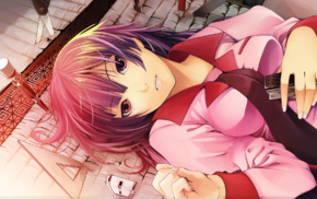 Monogatari Series, anime, anime girls, Senjougahara Hitagi, school uniform