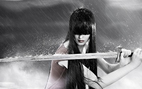 girl, sword