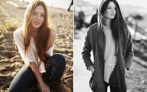 redhead, model, Lindsay Hansen, girl, freckles