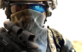 soldier, video games, glasses, game, helmet
