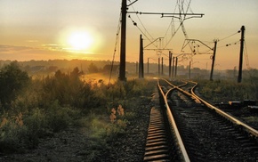 railway, landscape