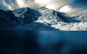 mountain, landscape, long exposure, snow