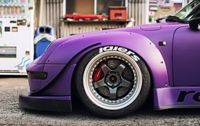 car, Rotana, Porsche, Rauh Welt, RWB, purple