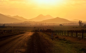 sunset, landscape