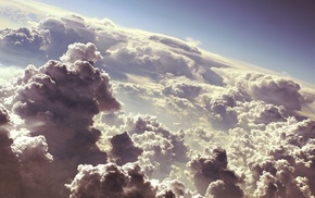 height, clouds, nature, sky