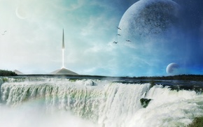 waterfall, planet