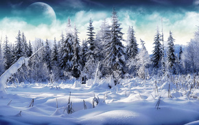 winter, landscape