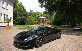 cars, black, wheels, Ferrari