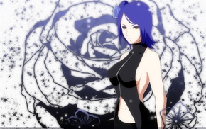 flowers, anime, blue hair, Konan