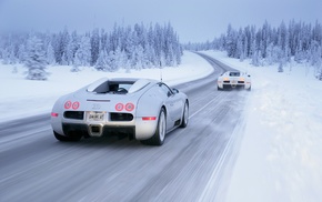 Bugatti Veyron, snow