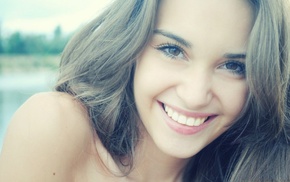 girl, smiling, face
