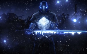 ice, warrior, sword, fantasy art