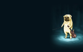Jake the Dog, violin, pug, Adventure Time, minimalism