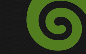openSUSE, minimalism, spiral