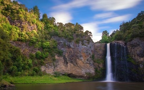 nature, landscape, waterfall