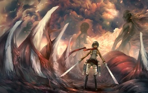 anime, anime girls, Shingeki no Kyojin, Mikasa Ackerman