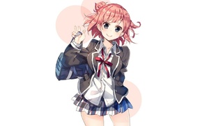 Yahari Ore no Seishun Love Comedy wa Machigatteiru, school uniform, Yuigahama Yui, anime girls