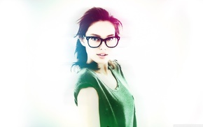 girl, glasses