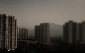 building, cityscape, city, blurred