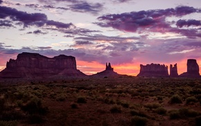 Utah, landscape, sunset, desert