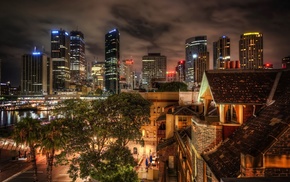 lights, HDR, cityscape, building