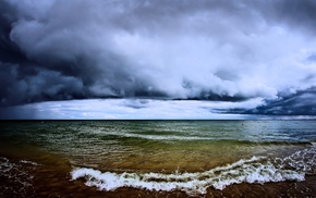 horizon, sea, coast, nature