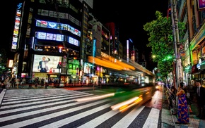 cityscape, night, Japan, street