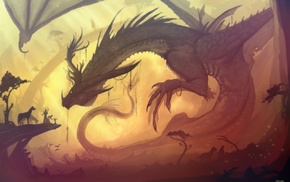 artwork, dragon
