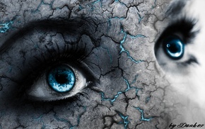 fantasy art, blue eyes