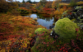 lake, landscape, nature