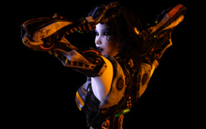 robot, girl