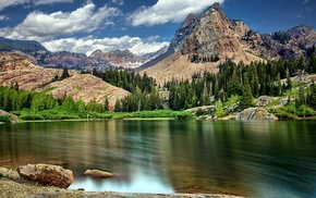 lake, nature