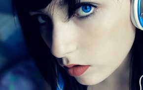 girl, blue eyes