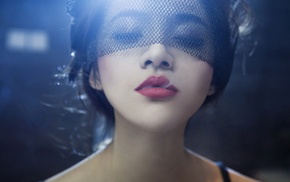 model, lips, girl, smoking, Asian