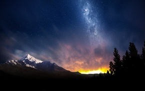 sky, landscape, mountain