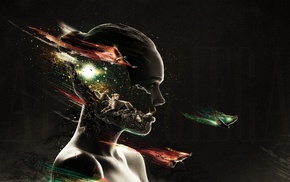 girl, abstract, nature