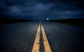 road, night