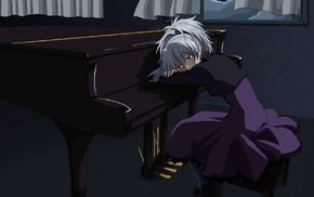 anime, piano, Darker than Black, anime girls, Yin