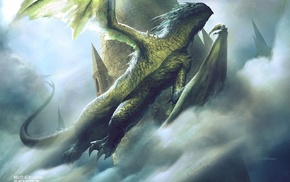 dragon, Wyvern, fantasy art