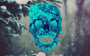 skull, forest