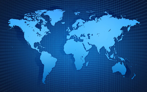 map, world, blue background