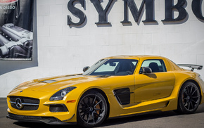 cars, tuning, Mercedes, yellow