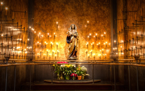 candles, church