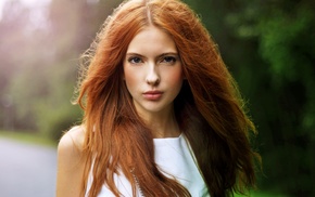 redhead, girl, face