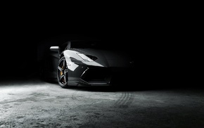 car, rims, Lamborghini, black